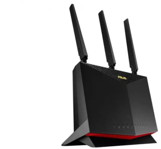 Router modem Asus 4G-AC86U, AC2600, Dual-band, LTE, MU-MIMO, AiProtection, 3 Antene externe (Negru) — imaginea 4