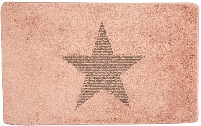 Covoras baie textil crem roz 78x48x1 cm BM0010P - cel.ro