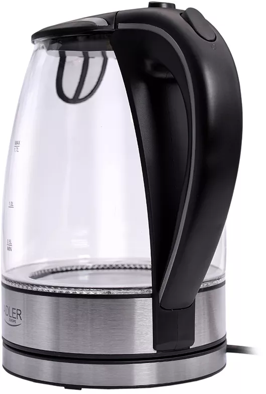 Fierbător de apa Adler AD 1225, 2000 W, 1.7 L, Transparent — imaginea 4