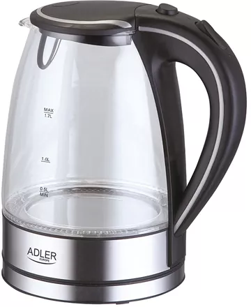 Fierbător de apa Adler AD 1225, 2000 W, 1.7 L, Transparent — imaginea 2