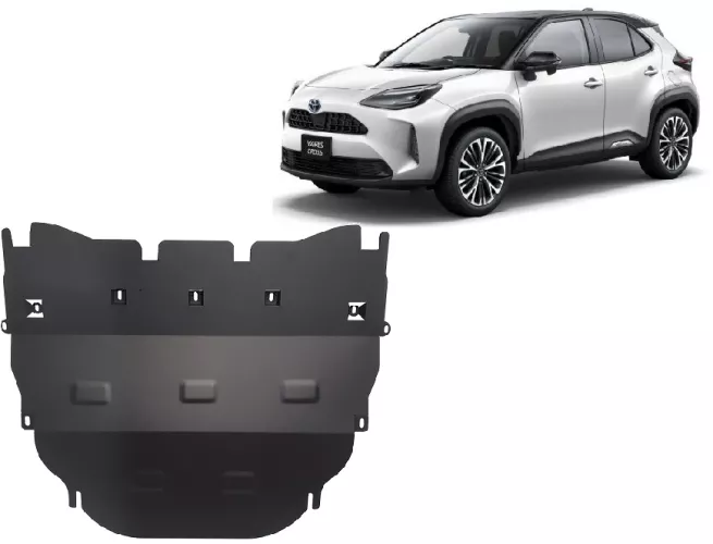 Tapis De Tableau De Bord Pour Toyota Yaris Cross XP210 2021-2024 (conduite à Gauche Avec HUD) - Protection Anti-UV, Anti-reflets, Fibre Synthétique