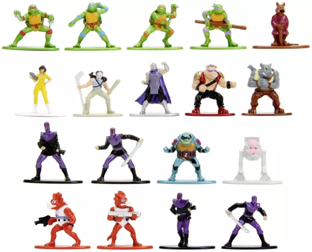 デュメジル・コレクション 1 2 4 セット Jada Nanofigurine Metalice Testoasele Ninja 18 Figurine 4cm