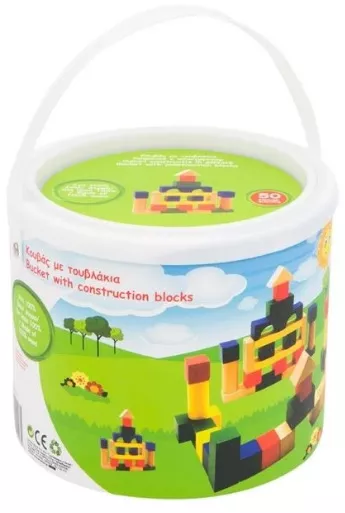 Cuburi de Constructii din lemn colorate cu diferite forme geometrice 50 ...