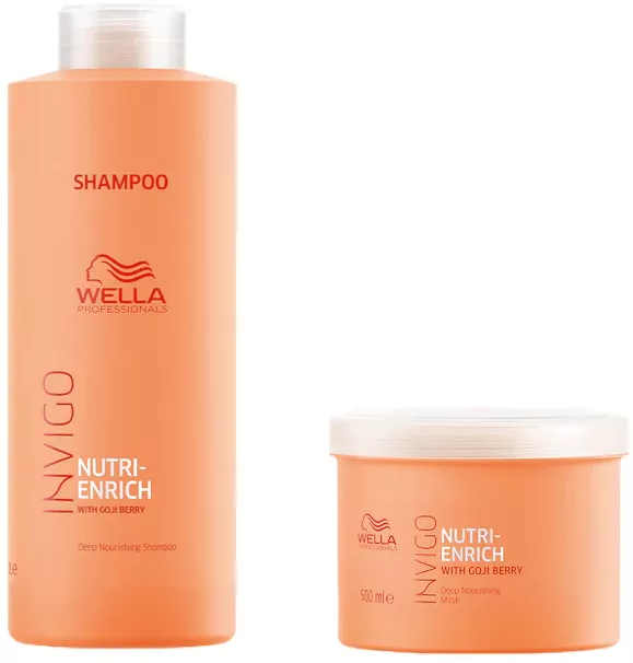 Wella Invigo Nutri-Enrich Haar-Maske, 500ml – Intensive Pflege Für Trockenes, Strapaziertes Haar