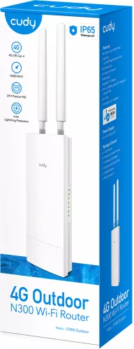 Router wireless N300 4G 2 antene externe pentru exterior L400 Outdoor Cudy — imaginea 4