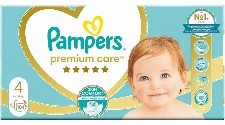 Scutece Pampers Premium Care Mega Box Marimea 9-14 kg 104 buc