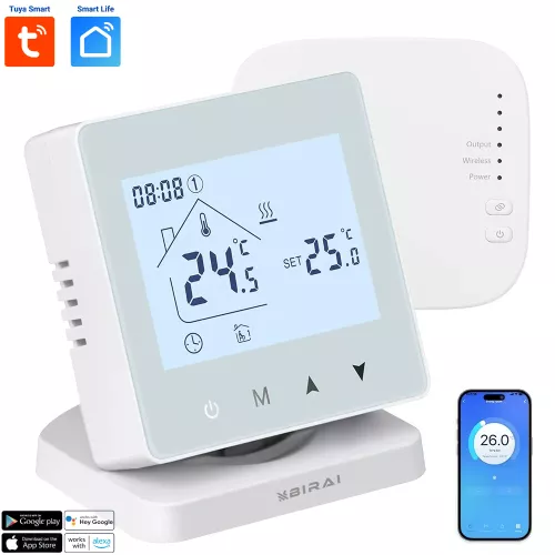Termostat de ambient inteligent BIRAI® Controlat Prin Internet/Smartphone