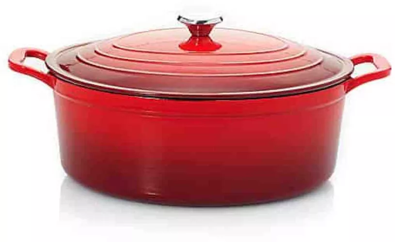 Oala ovala fonta emailata capacitate 4.5 l greutate 6 kg dimensiune ...