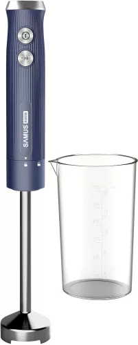 Blender Samus SB800 Blue, 800 W, Turatie reglabilă plus funcție Pulse, pahar 600 ml, Lama și ax blender din inox, picior inox, Albastru — imaginea 4