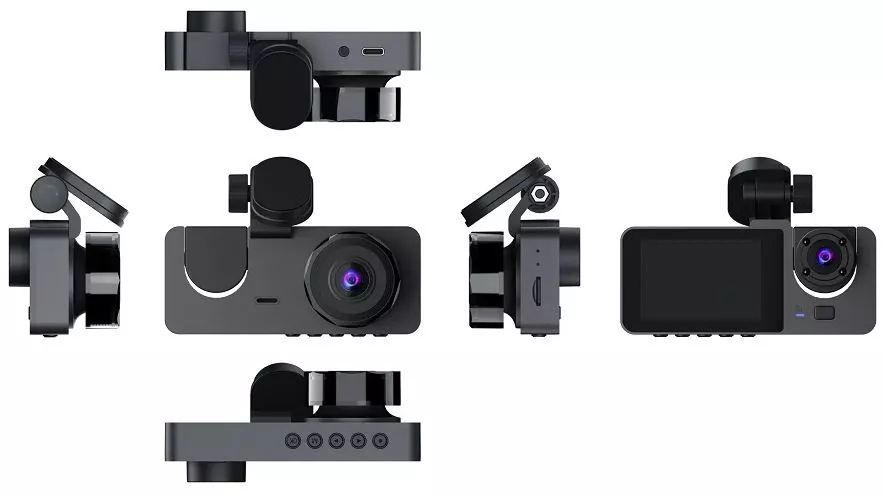 Camera Auto De Bord DVR Arkode Y15 Inregistrare tripla Full HD 1080P 3 ...