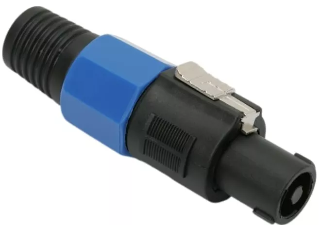 Set 4 Connettori Speakon 4 Poli Nero &ndash; Adattatori Di Collegamento Compatibili Con Frizione &ndash; Deetech