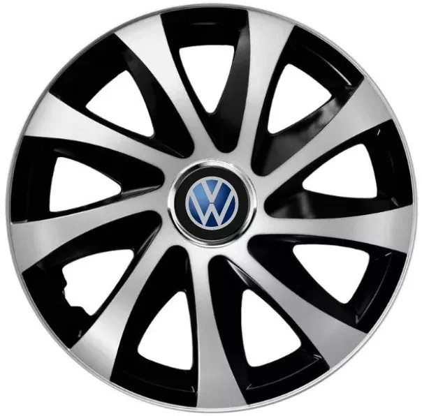 Set 4 capace roti Drift exrta silver&black R16 pentru gama auto ...