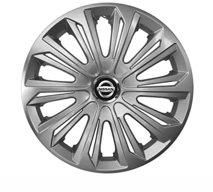 Set 4 capace roti Strong silver varnished R15 pentru gama auto Nissan ...