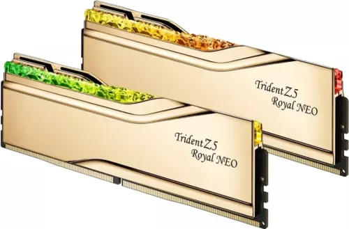 G.SKILL Trident Z5 Royal Neo DDR5 96GB (2x48GB) 6000MT/s CL28 – AMD EXPO, Dissipatore Specchiato Oro, RGB