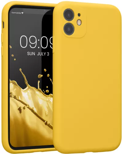 Husa Kwmobile pentru Apple iPhone 11 Galben Silicon