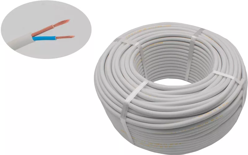 Cablu Electric Flexibil 2x4mm - MYYM - HO5VV-F Alb 100m