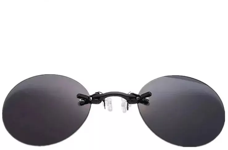 Lunettes De Soleil Rondes Type Matrix - Clip-nez UK, UV400, Monture Noire, Style Morpheus