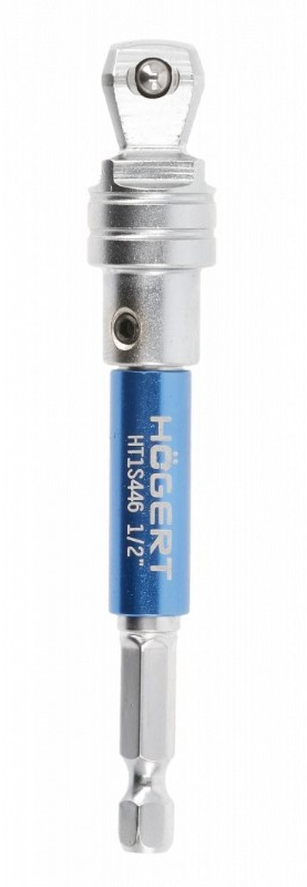 Adaptor pentru biti Hogert 1/2 cu fixare 1/4 CrV 100 mm