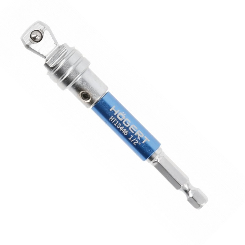 Adaptor pentru biti Hogert 1/2 cu fixare 1/4 CrV 100 mm