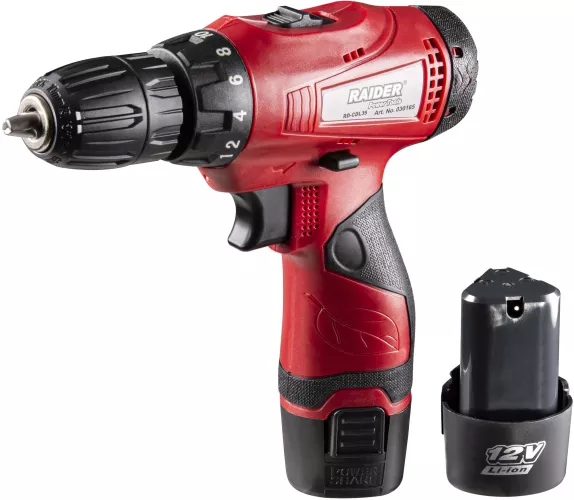 KATSU, 12V accuboormachine, batterijaangedreven schroevendraaier met 10 mm snelspanboorhouder, LED licht en 1 batterij inbegrepen, ideaal voor doe het zelf projecten thuis 102005