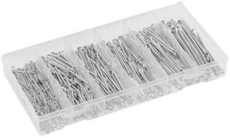 Set 555 buc de stifturi drepte Hogert din otel 6 dimensiuni intre 1 6 &ndash 4 0 mm
