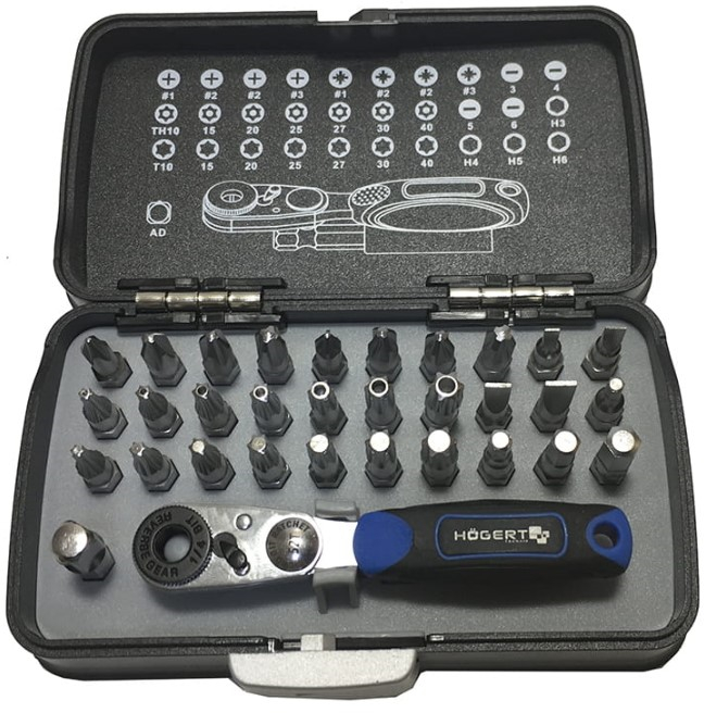 Set biti Hogert 1/4 cu antrenor cu clichet 33 piese