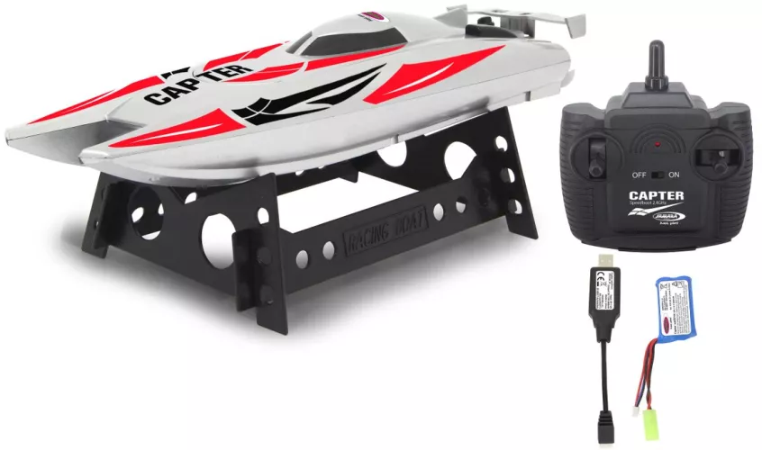 Eachine Barca telecomandata EB02, motore a remi ad alta velocità, fino a 30+ mph, batteria da 7,4 V, utilizzo per 40 minuti, giocattolo per bambini. acquista in modo economico - spedizione gratuita