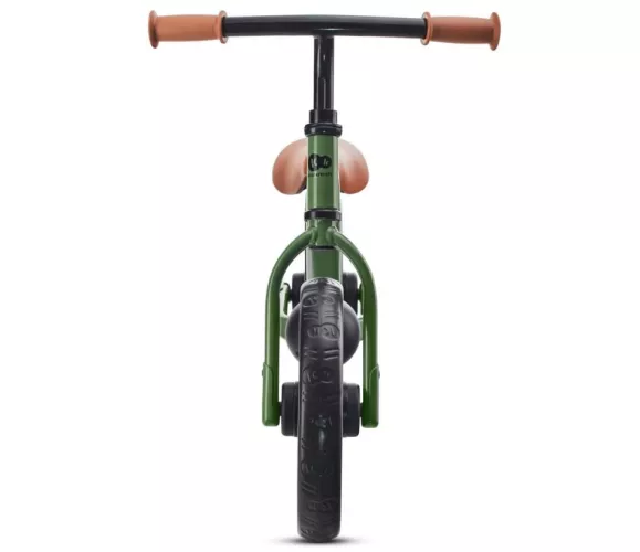 Bicicletă pentru copii copii Kinderkraft 2Way Next Light Green 10 inch, scaun reglabil de la 31-39 cm, roți spumă EVA, ghidon reglabil, pentru copii de la 2 ani până la 35 kg, unghi de viraj limitat — imaginea 5