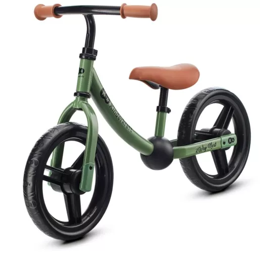 Bicicletă pentru copii copii Kinderkraft 2Way Next Light Green 10 inch, scaun reglabil de la 31-39 cm, roți spumă EVA, ghidon reglabil, pentru copii de la 2 ani până la 35 kg, unghi de viraj limitat — imaginea 3