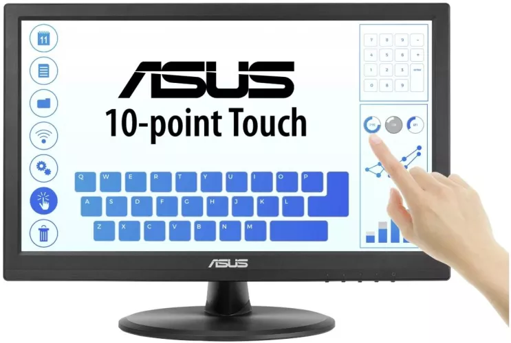 touchscreen Asus 15.6" IPS Full HD VGA HDMI negru