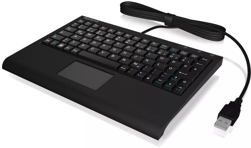 Tastatura office KeySonic ACK-3410(US) USB Layout US Touchpad (Negru) — imaginea 4