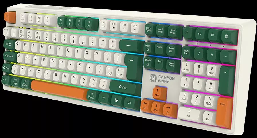 Tastatura gaming mecanica wireless CANYON Shadder GKW-11 108 taste ...