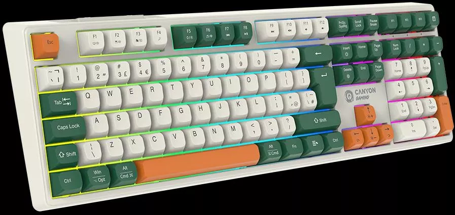 Tastatura gaming mecanica wireless CANYON Shadder GKW-11 108 taste ...