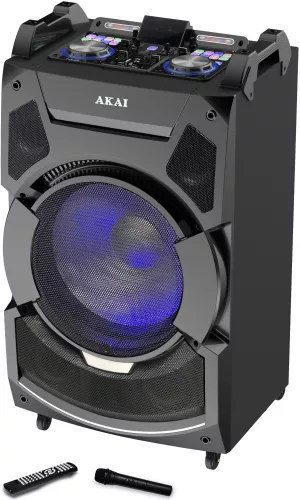 Boxa Portabila DJ Activa AKAI DJ-S3HB 220W Bluetooth Radio FM