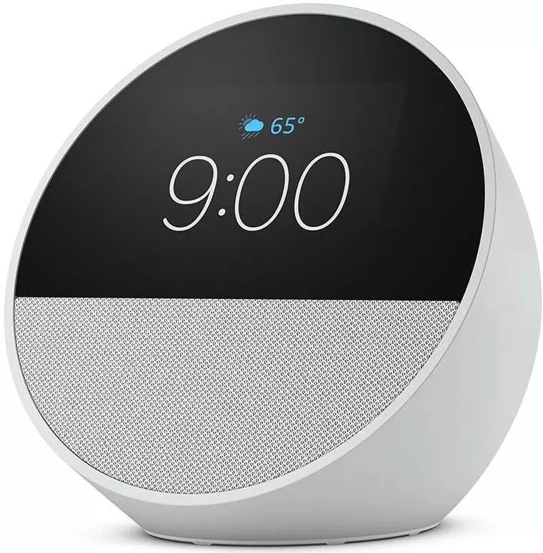 Boxa inteligenta Amazon Echo Spot 2024, Display 2.83", Wi-Fi, Bluetooth, Alb — imaginea 3