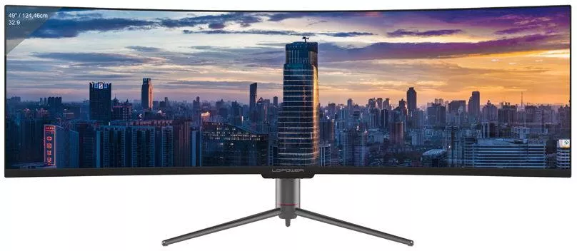 curbat LC Power 49" 120Hz VA 6ms QLED DQHD (5120x1440) HDMI DisplayPort AMD FreeSync negru
