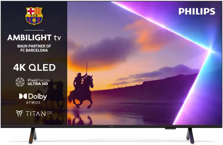 Smart 215 cm 85" 4K QLED Philips AMBILIGHT 85PUS8510 UltraHD Clasa D Model 2025