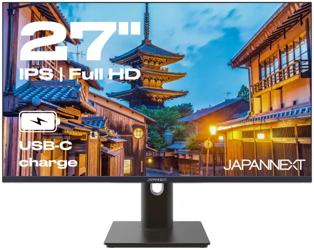Japannext 27" 100Hz IPS Full HD HDMI DP USB-C (65W Power Supply) HDR Pivot VESA