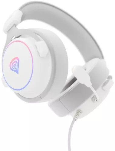 Casti cu microfon Genesis Neon 764 USB White NSG-2170 - cel.ro