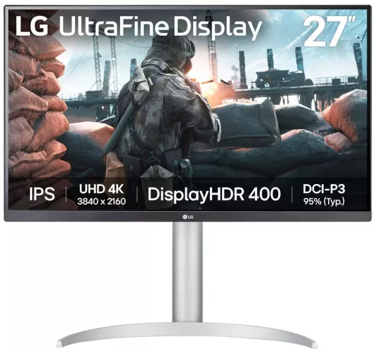 LG 27" IPS 4K alb 3840x2160 - imagine 1