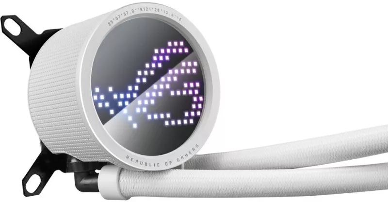Cooler procesor lichid 240 AIO Asus LCD ARGB ROG RYUO III 240 White