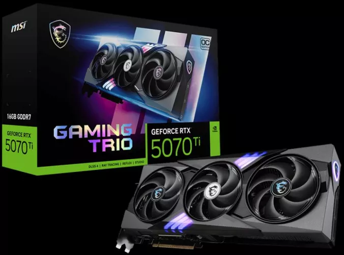 MSI RTX 5070 Ti 16GB GDDR7 256 bit Gaming Trio OC DLSS 4.0