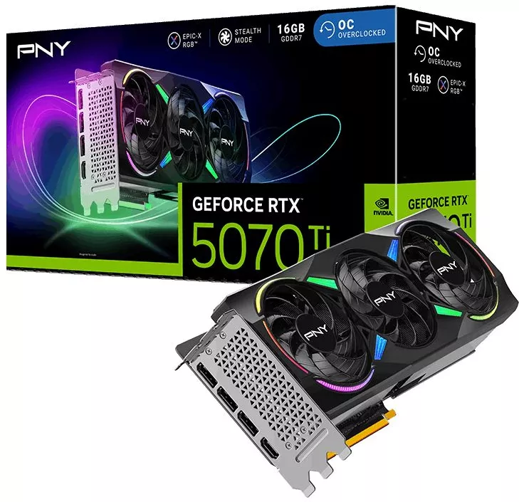 カ*ヤ様 (新品未開封) PNY GeForce RTX 5070 Ti 16G PNY RTX 5070 16GB GDDR7 256 bit TI RGB