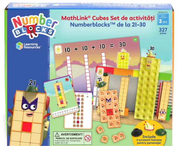 MathLink® Cubes Numberblocks in romana Set de activitati de la 21 - 30