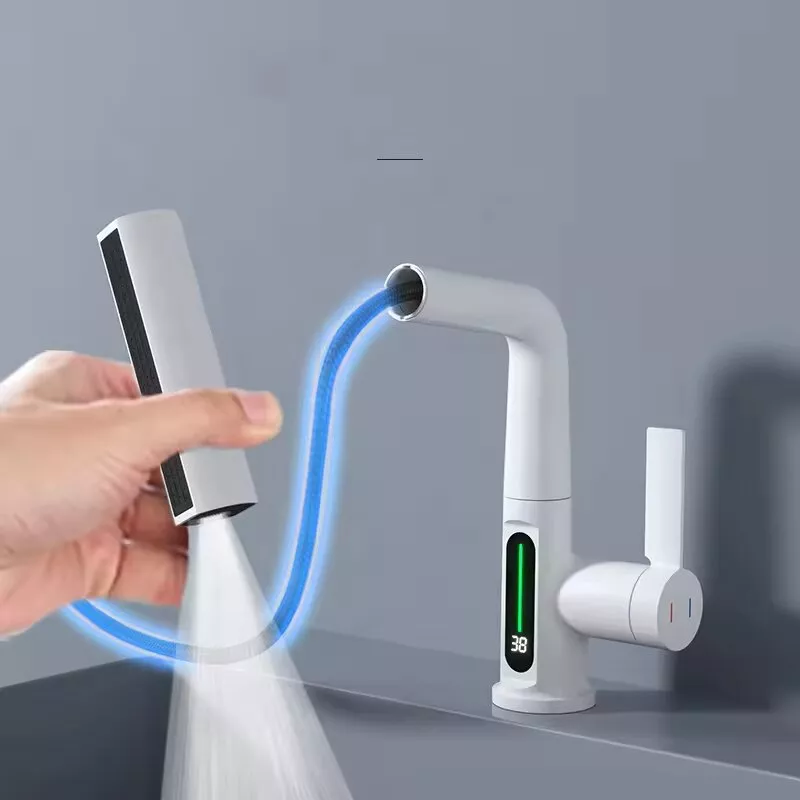 Baterie chiveta cu ecran digital si extindere cap apa in mai multe functii