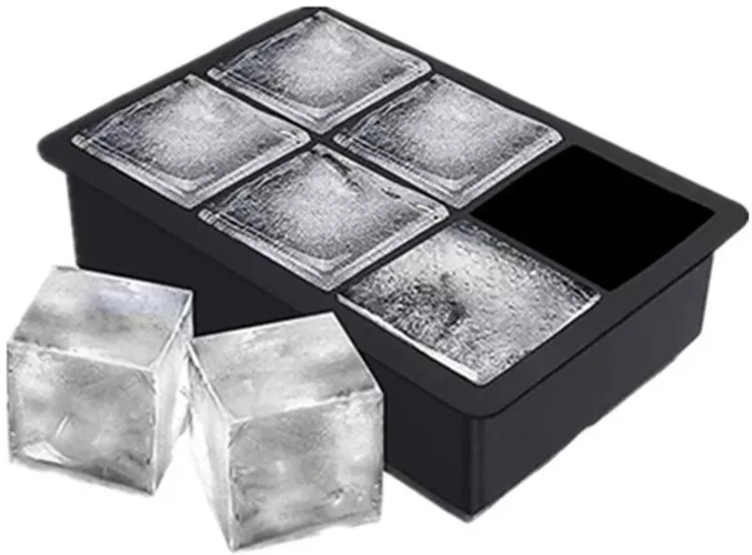 Forma pentru Gheata Cyrax 6 Forme Patrate cu Capac din Silicon 17 x 12 ...