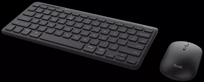 Kit tastatura și mouse wireless Trust Lyra USB/Bluetooth 1600 dpi Negru — imaginea 3