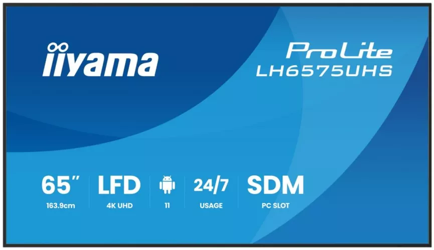 Iiyama 64.5" IPS UHD (3840x2160) HDMI DisplayPort Boxe negru - imagine 1