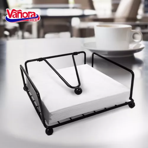 Suport metalic pentru șervețele Vanora Home 17.5 x 6 cm negru — imaginea 4