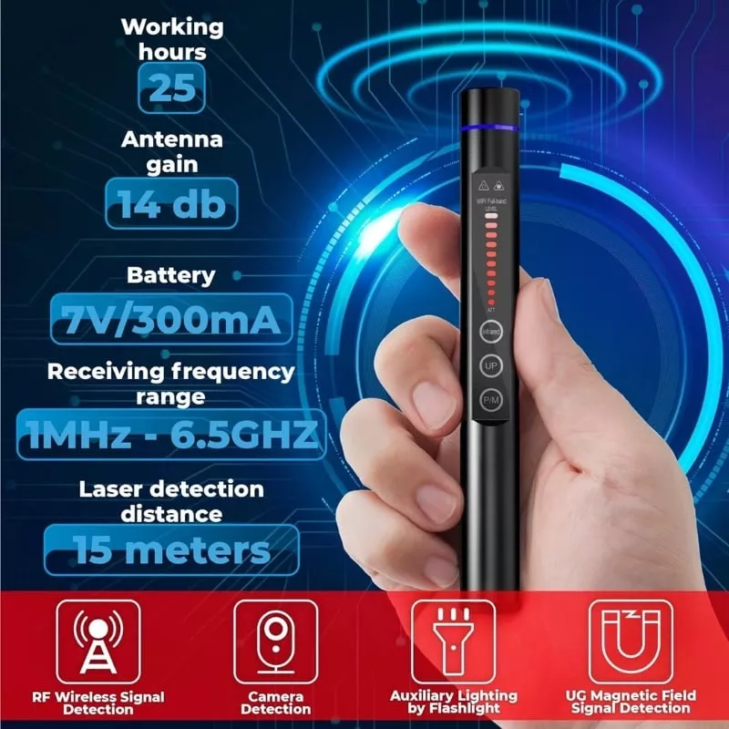 Detector de camere si microfoane spion iUni 1207M engf_462261218 - cel.ro